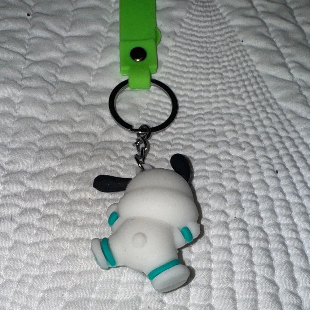 Pochacco Keychain with Green Strap